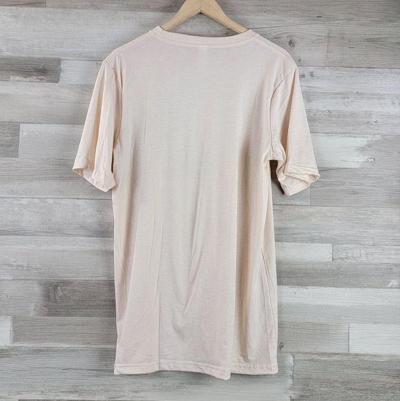 Cat Lady Tropicat Tee Shirt Soft Peachy Tan Women's Size Large - Picture 13 of 14